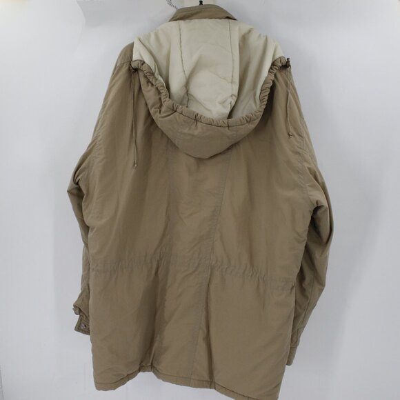 LL bean Jacket Men XLT Parka Khaki Gore-Tex Full Zip hooded insulated chore coat - Picture 4 of 16